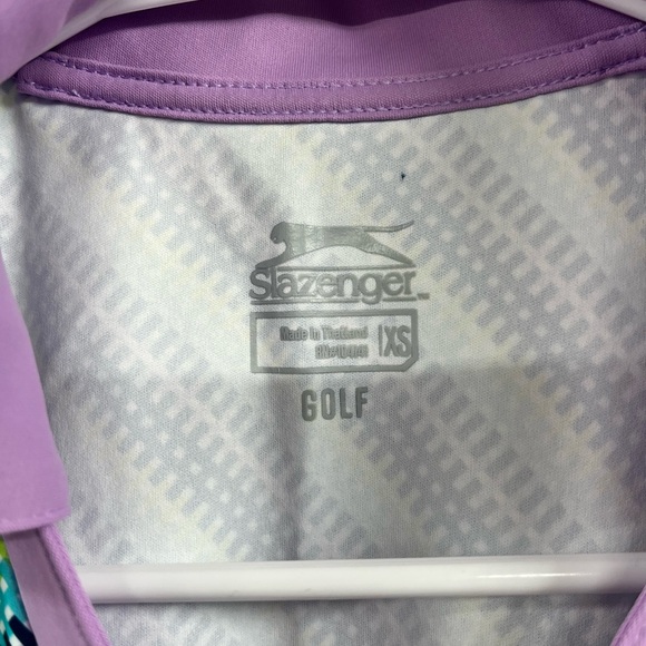 Womens Slazenger Multicolor Polyester V Neck Sleeveless Polo Golf Top Size XS - Picture 3 of 9